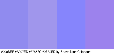 #908BEF #A097ED #8785FC #9B82ED Colors