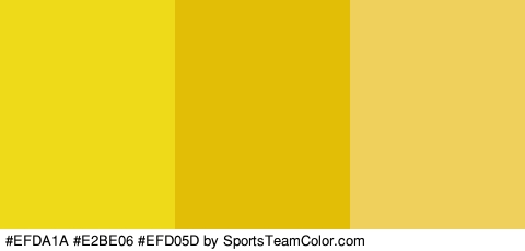 #EFDA1A #E2BE06 #EFD05D Colors