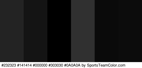 #232323 #141414 #000000 #303030 #0A0A0A #0C0C0C Colors