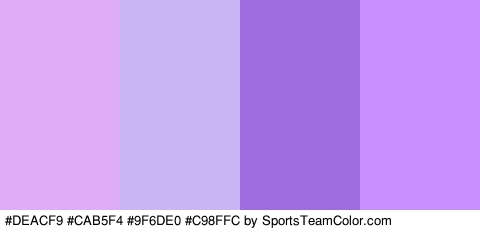 #DEACF9 #CAB5F4 #9F6DE0 #C98FFC Colors