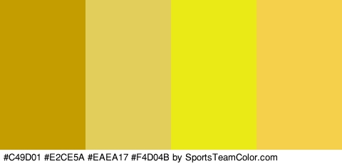 #C49D01 #E2CE5A #EAEA17 #F4D04B Colors