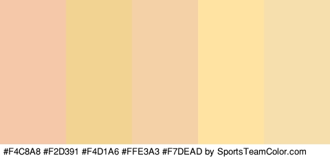 #F4C8A8 #F2D391 #F4D1A6 #FFE3A3 #F7DEAD Colors