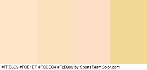 #FFE6C9 #FCE1BF #FCDEC4 #F2D993 Colors