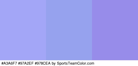 #A3A6F7 #97A2EF #978CEA Colors