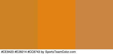 #CE8423 #E28214 #CC8743 Colors