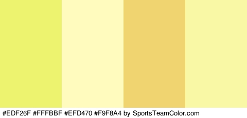 #EDF26F #FFFBBF #EFD470 #F9F8A4 Colors