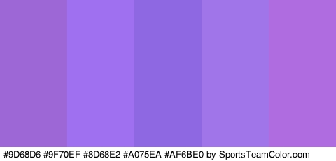 #9D68D6 #9F70EF #8D68E2 #A075EA #AF6BE0 Colors