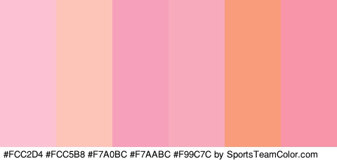 #FCC2D4 #FCC5B8 #F7A0BC #F7AABC #F99C7C #F995A9 Colors