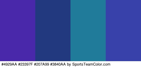 #4929AA #23397F #207A99 #3840AA Colors