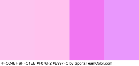 #FCC4EF #FFC1EE #F076F2 #E997FC Colors