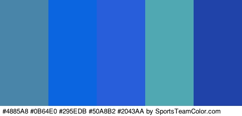 #4885A8 #0B64E0 #295EDB #50A8B2 #2043AA Colors