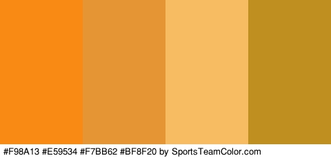 #F98A13 #E59534 #F7BB62 #BF8F20 Colors