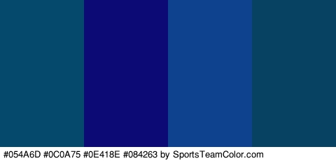 #054A6D #0C0A75 #0E418E #084263 Colors