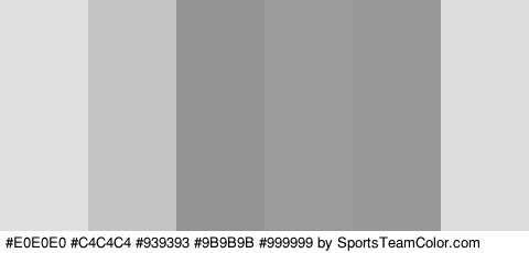 #E0E0E0 #C4C4C4 #939393 #9B9B9B #999999 #DDDDDD Colors