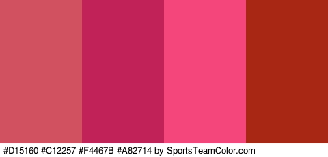 #D15160 #C12257 #F4467B #A82714 Colors