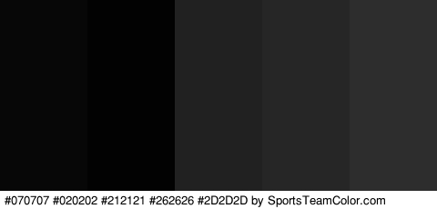 #070707 #020202 #212121 #262626 #2D2D2D Colors