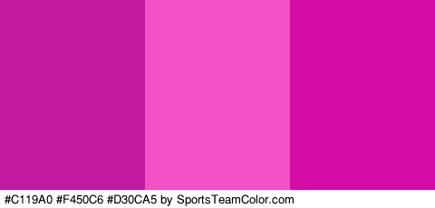 #C119A0 #F450C6 #D30CA5 Colors