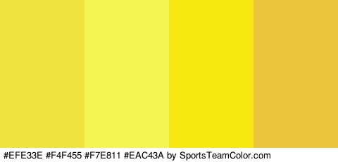 #EFE33E #F4F455 #F7E811 #EAC43A Colors