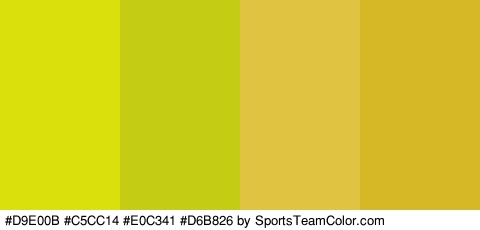 #D9E00B #C5CC14 #E0C341 #D6B826 Colors