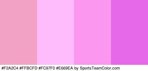 #F2A2C4 #FFBCFD #FC97F0 #E669EA Colors