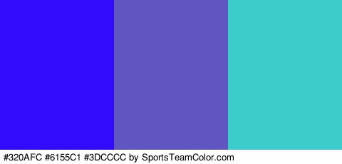 #320AFC #6155C1 #3DCCCC Colors