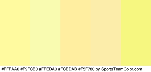 #FFFAA0 #F9FCB0 #FFEDA0 #FCEDAB #F5F780 Colors