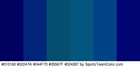 #010160 #02247A #044F70 #05567F #024287 #010672 Colors