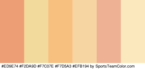 #ED9E74 #F2DA9D #F7C07E #F7D5A3 #EFB194 #FCE8BD Colors