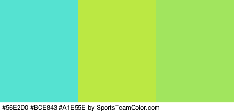 #56E2D0 #BCE843 #A1E55E Colors