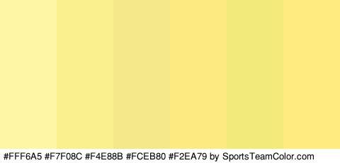 #FFF6A5 #F7F08C #F4E88B #FCEB80 #F2EA79 #FFEB7F Colors