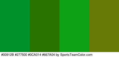 #00912B #277500 #0CA014 #667A04 Colors