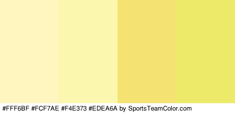 #FFF6BF #FCF7AE #F4E373 #EDEA6A Colors