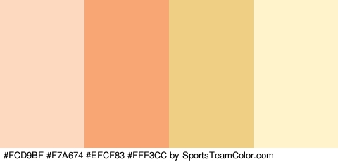 #FCD9BF #F7A674 #EFCF83 #FFF3CC Colors