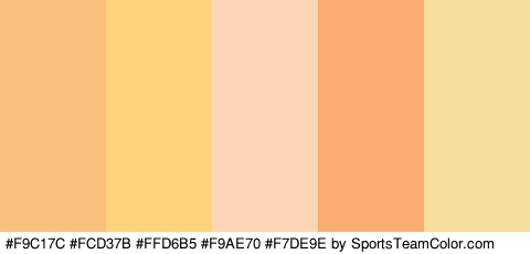 #F9C17C #FCD37B #FFD6B5 #F9AE70 #F7DE9E Colors