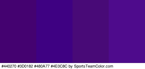 #440270 #3D0182 #480A77 #4E0C8C Colors