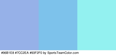 #96B1E8 #7CC2EA #93F2F0 Colors