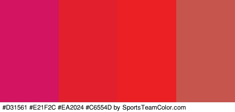 #D31561 #E21F2C #EA2024 #C6554D Colors