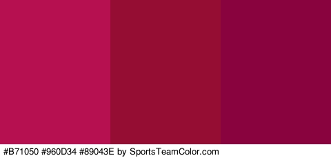 #B71050 #960D34 #89043E Colors