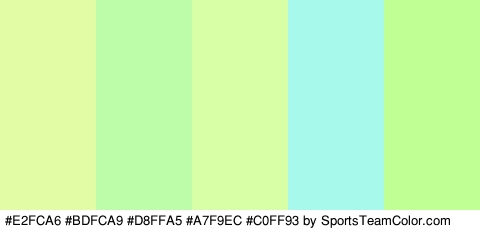 #E2FCA6 #BDFCA9 #D8FFA5 #A7F9EC #C0FF93 Colors