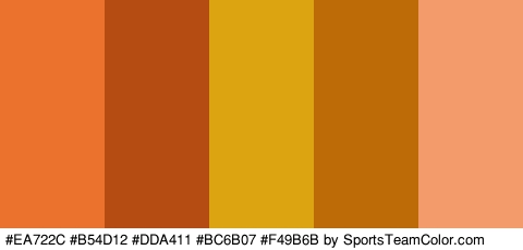 #EA722C #B54D12 #DDA411 #BC6B07 #F49B6B Colors