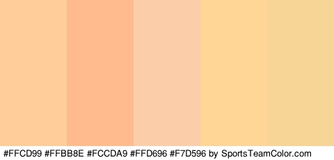 #FFCD99 #FFBB8E #FCCDA9 #FFD696 #F7D596 Colors