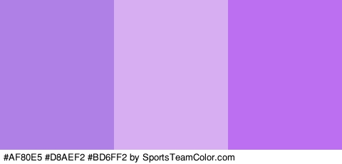 #AF80E5 #D8AEF2 #BD6FF2 Colors