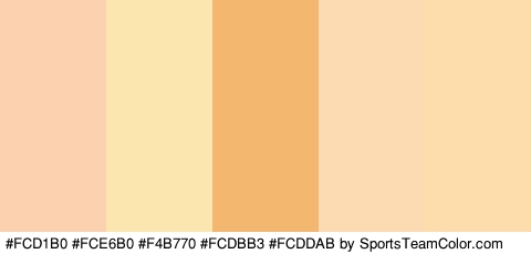 #FCD1B0 #FCE6B0 #F4B770 #FCDBB3 #FCDDAB Colors