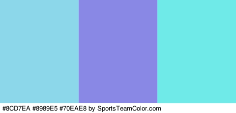 #8CD7EA #8989E5 #70EAE8 Colors