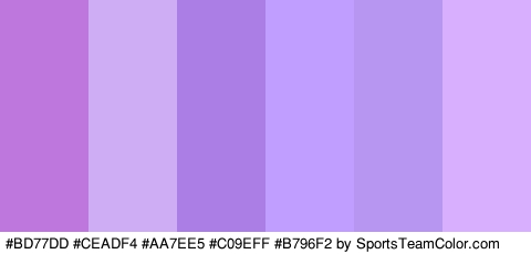 #BD77DD #CEADF4 #AA7EE5 #C09EFF #B796F2 #D8AFFF Colors