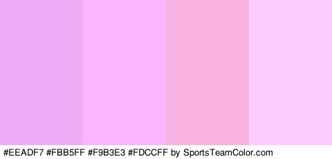 #EEADF7 #FBB5FF #F9B3E3 #FDCCFF Colors