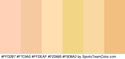 #FFD2B7 #F7C9A0 #FFDEAF #F2D685 #F9D8A2 #F2BF80 Colors