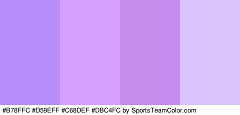 #B78FFC #D59EFF #C68DEF #DBC4FC Colors