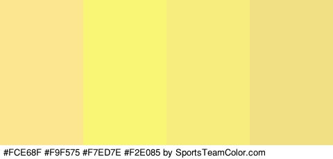 #FCE68F #F9F575 #F7ED7E #F2E085 Colors