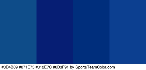 #0D4B89 #071E75 #012E7C #0D3F91 Colors